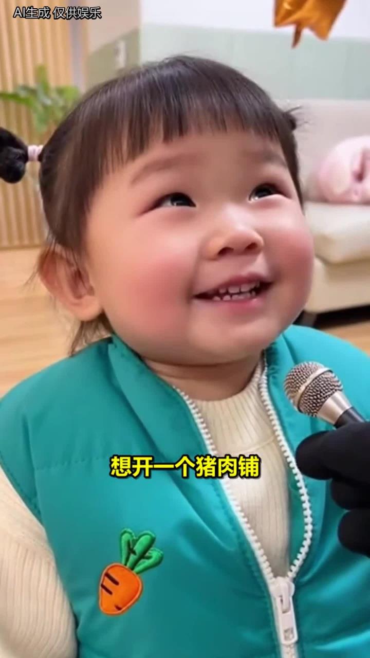 长大想开猪肉铺？萌娃理由太真实了！