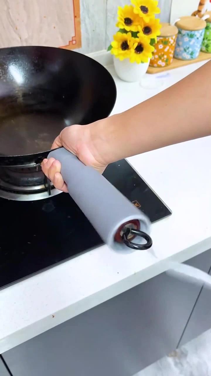 炒锅必备防护:手柄隔热套,安装简便,远离烫伤危险!