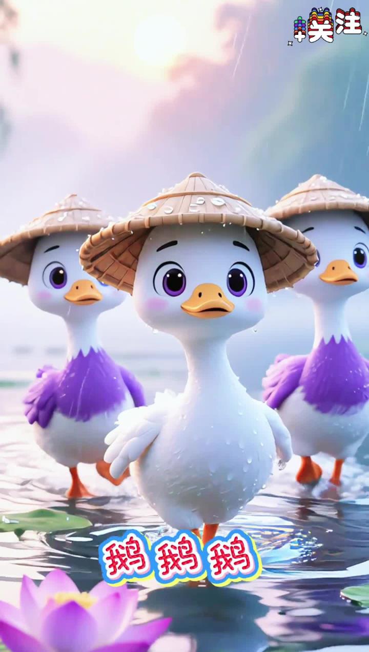 咏鹅儿歌 鹅鹅鹅曲项向天歌白毛浮绿水红掌拨清波