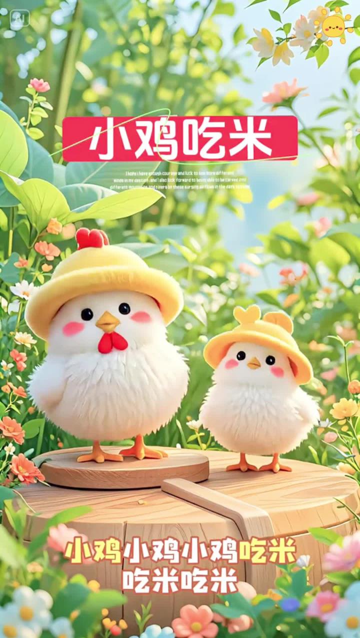 「国潮风 萌鸡版儿歌《小鸡吃米》」正能量满满,好习惯加分!每个妈妈都要和宝宝一