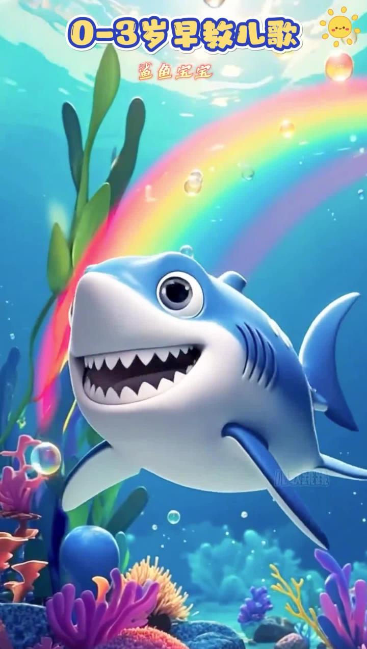 0到3岁早教儿歌:鲨鱼宝宝 儿歌多多0-3岁儿歌大全 100首最火儿歌直播 鲨鱼宝宝儿
