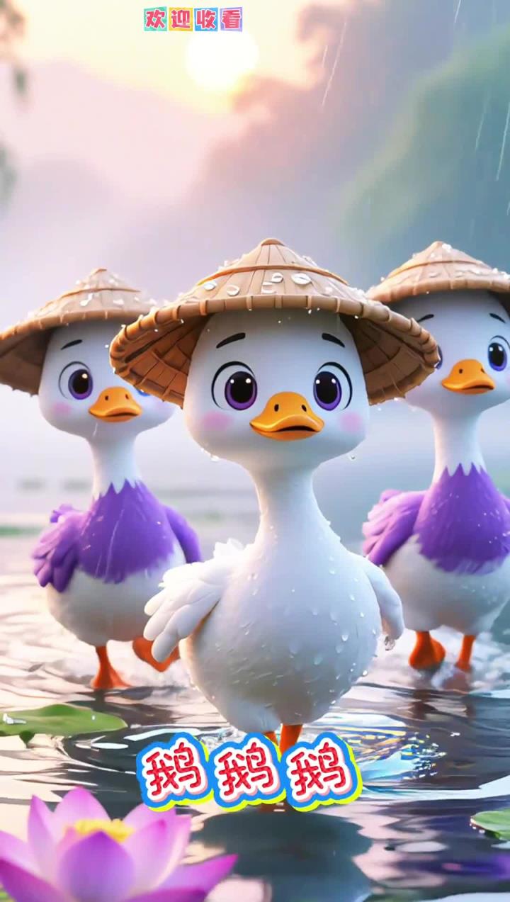 咏鹅儿歌 鹅鹅鹅曲项向天歌白毛浮绿水红掌拨清波