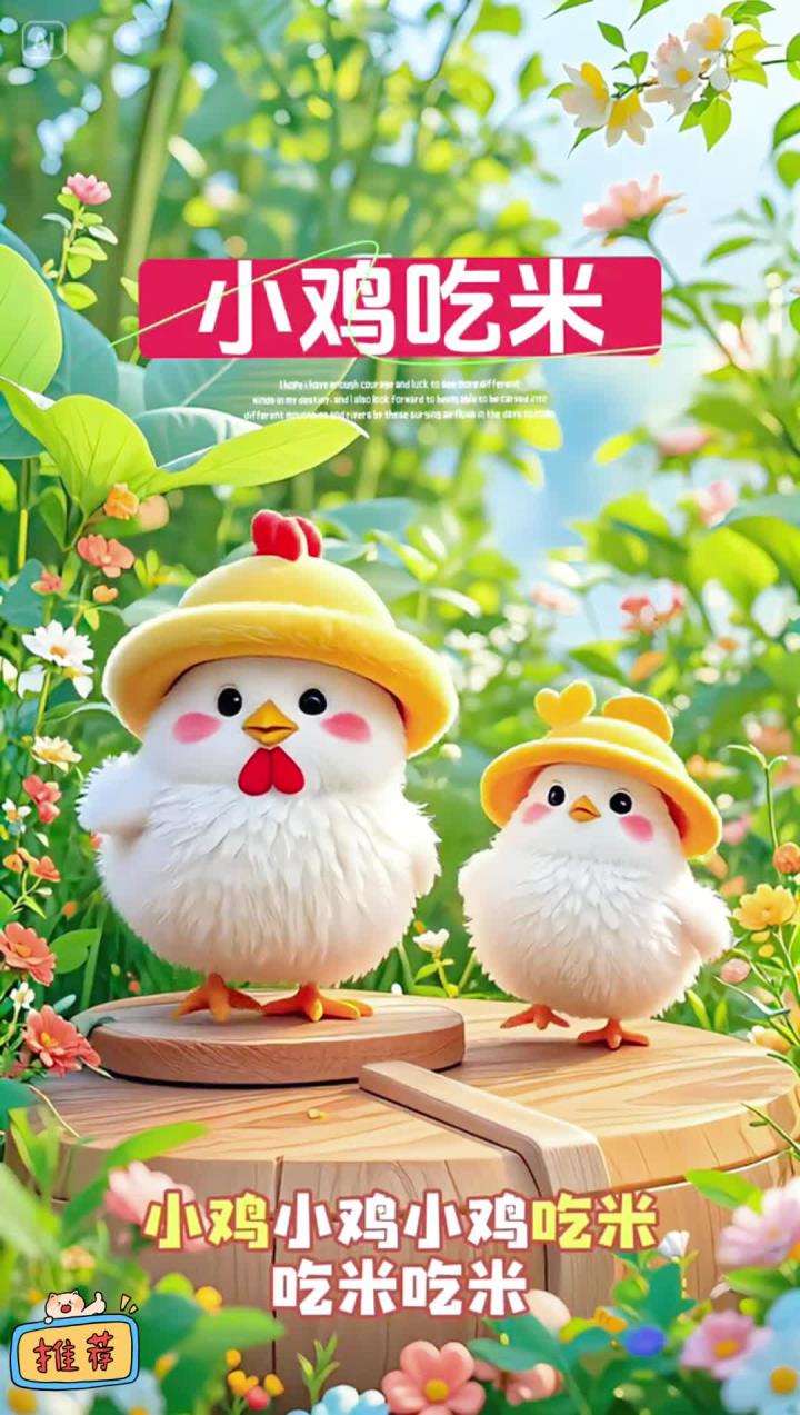 「国潮风 萌鸡版儿歌《小鸡吃米》」正能量满满，好习惯加分！每个妈妈都要和宝宝一