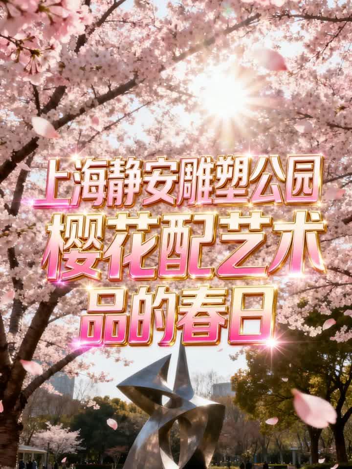 上海静安雕塑公园 樱花配艺术品的春日