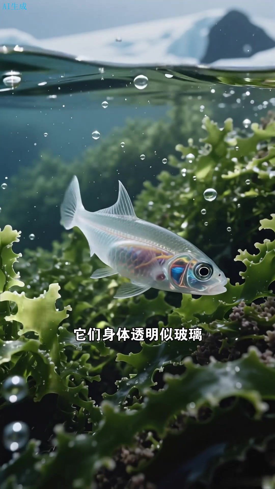 南极冰鱼幼鱼：躲在海藻丛中，透明的身体如何在天敌面前隐藏自己？