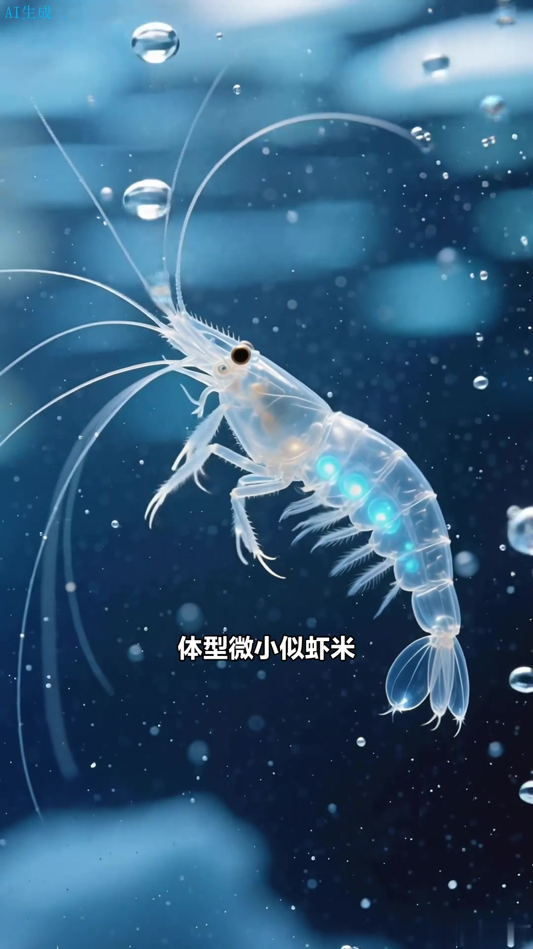南极磷虾(幼体):体型微小似虾米 + 透明身体带微光,扎堆游动时像 “海底的小星星” 超梦