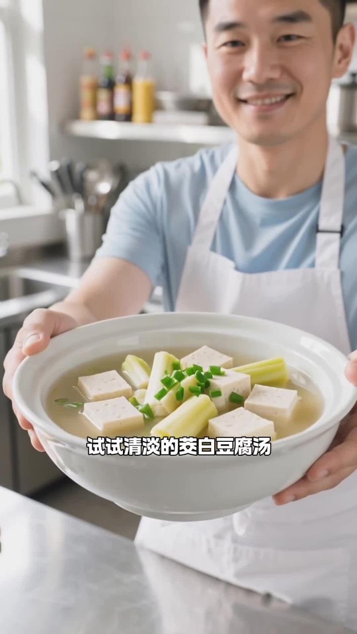 夏季吃茭白豆腐汤,清淡做法超懂健康养生～