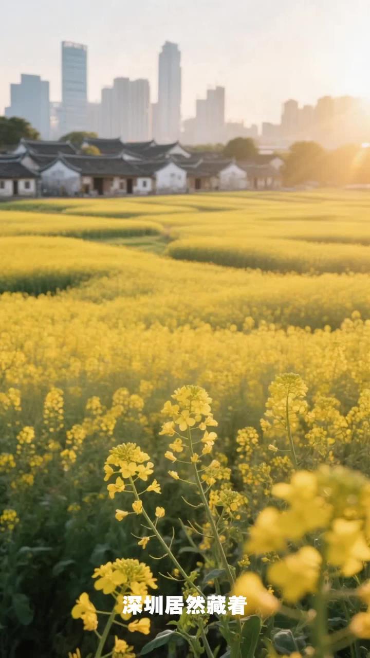 深圳春日限定 观澜版画村，油菜花海中的古村落