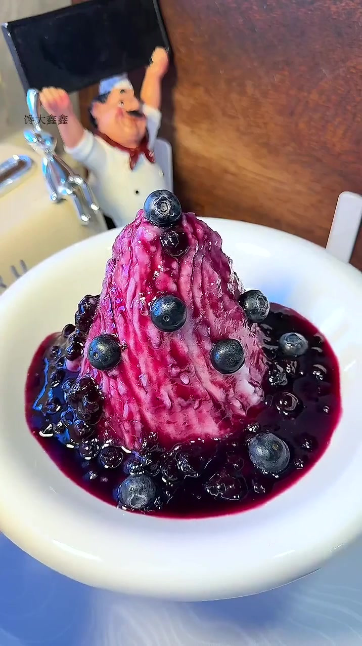 18秒学会！蓝莓山药！冰甜凉！年夜饭甜品拿捏！