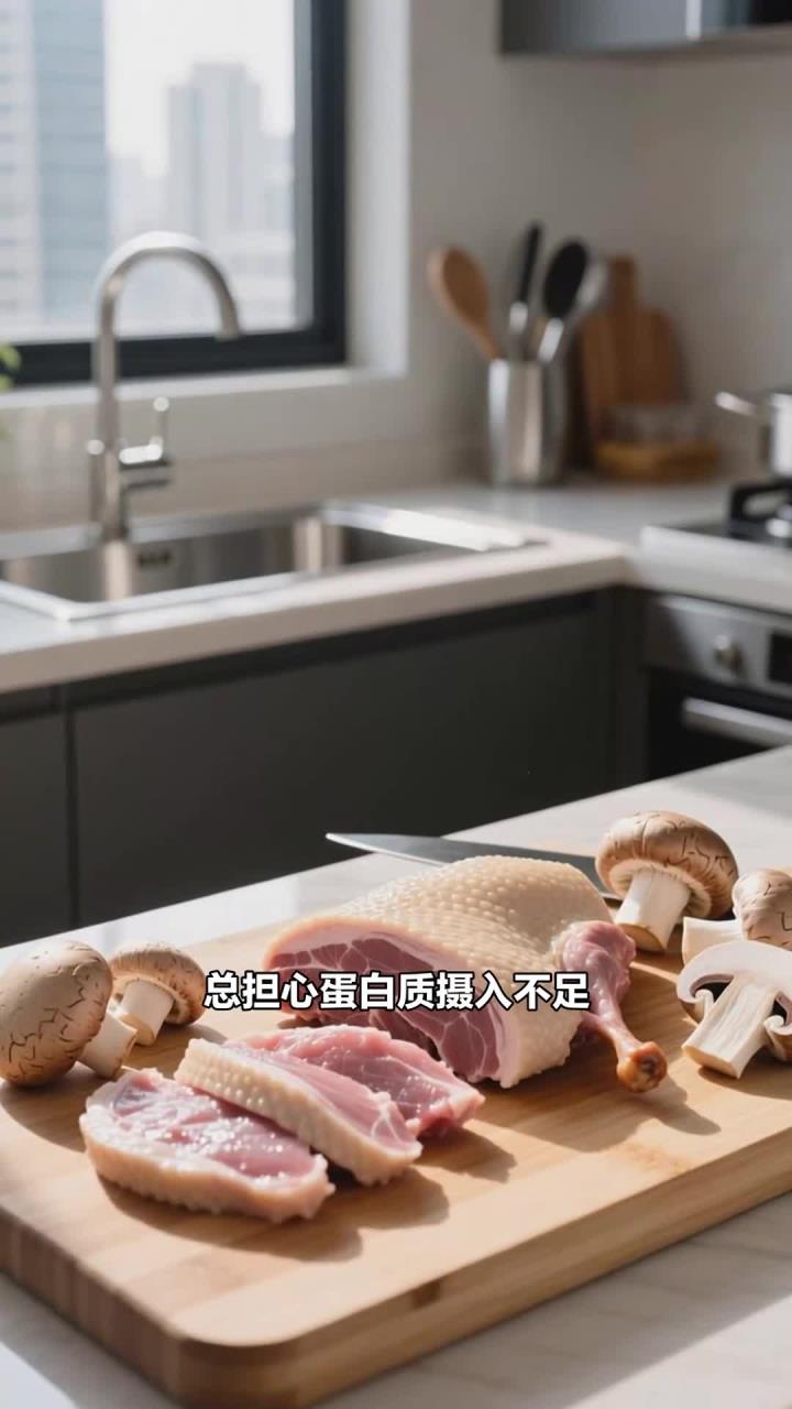 炒鸭肉蘑菇 补蛋白护肠道