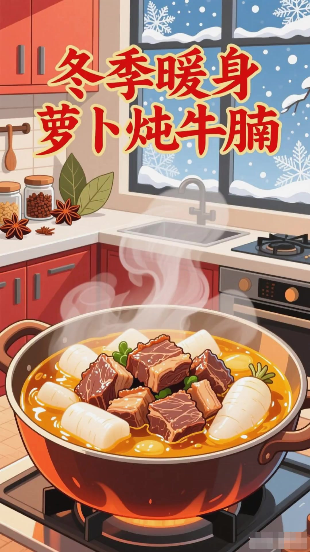 冬季暖身就靠萝卜炖牛腩!软烂入味超下饭,吃完整个人都暖透
