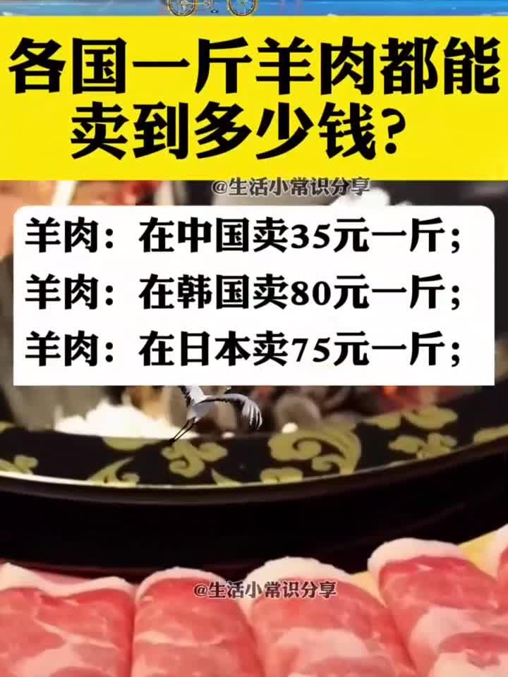 各国一斤羊肉多少钱