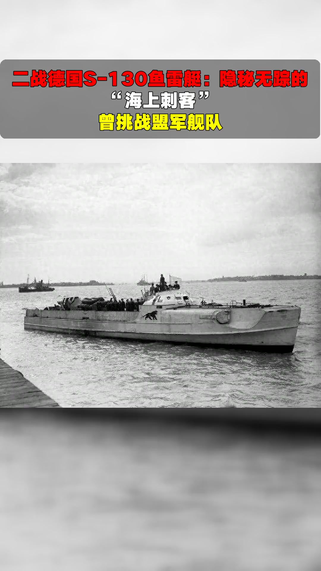 二战德国S-130鱼雷艇:隐秘无踪的“海上刺客”,曾挑战盟军舰队