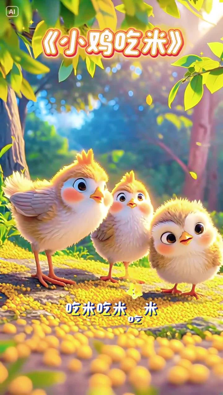 《小鸡吃米》儿歌