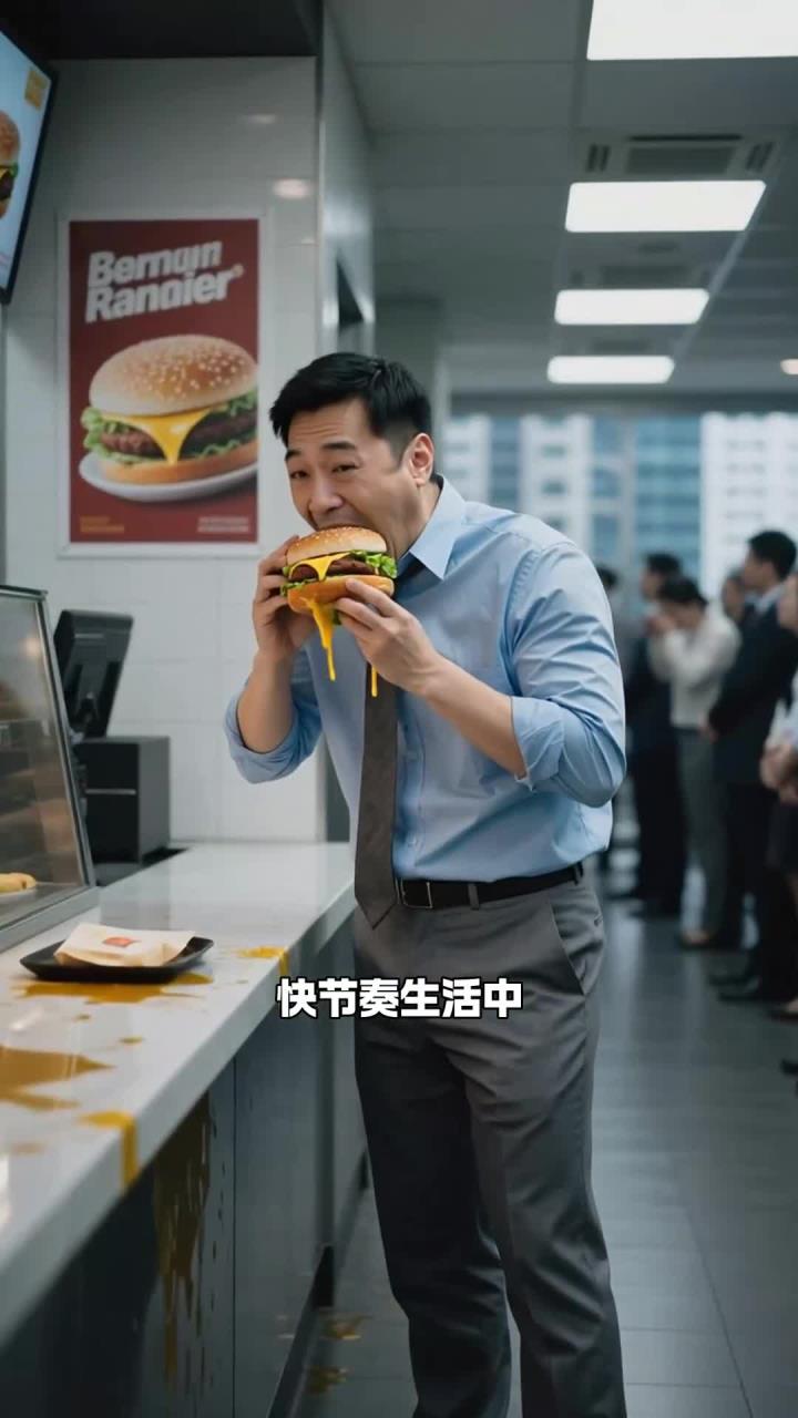 少吃汉堡炸鸡,高油高脂少碰,控重护血管