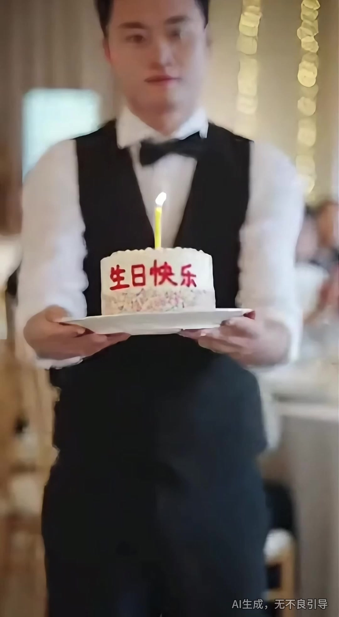 婚礼切蛋糕变生日惊喜现场