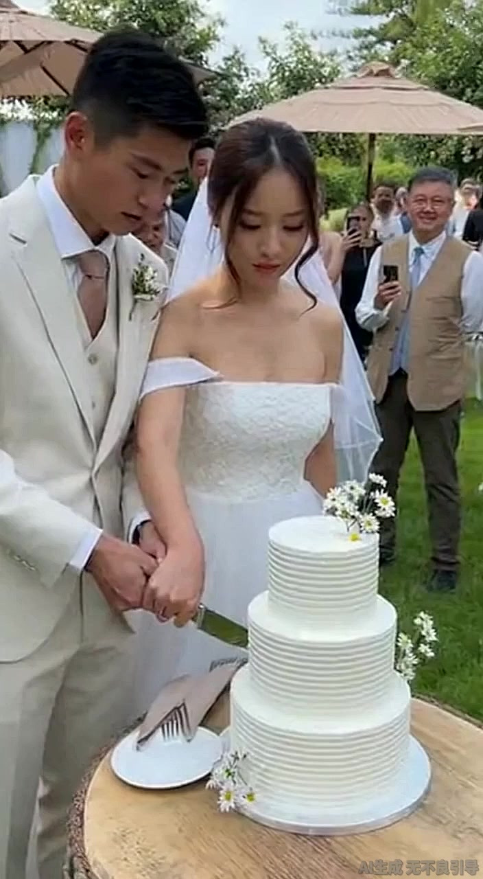婚礼切蛋糕现场刀断惊魂