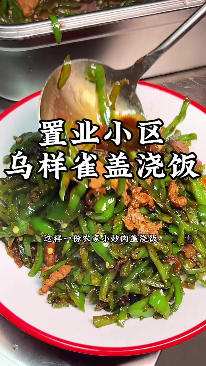 乌样雀盖浇饭 农家小炒肉盖浇饭8.6，土豆丝炒肉盖浇饭7.3