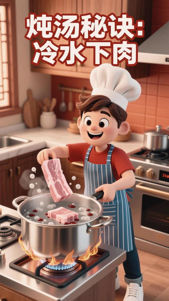 炖汤时，冷水下肉还是热水？冷水，血沫出得净