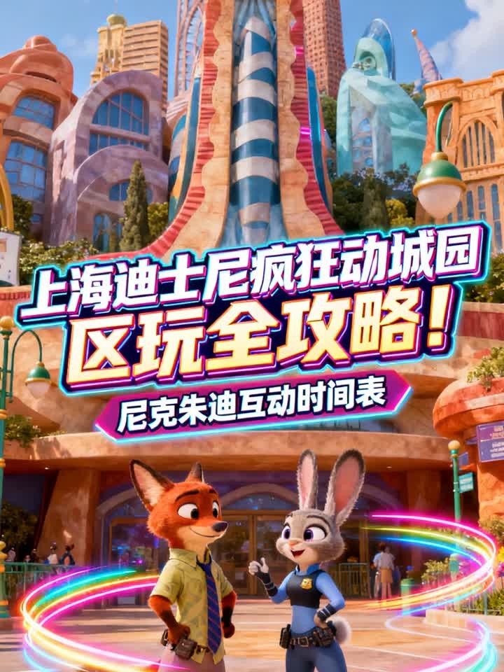 上海迪士尼疯狂动物城园区玩全攻略!尼克朱迪互动时间表