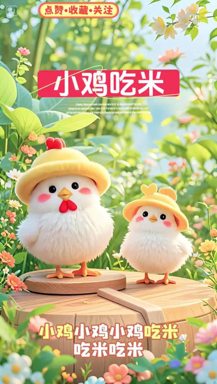 「国潮风 萌鸡版儿歌《小鸡吃米》」正能量满满,好习惯加分!每个妈妈都要和宝宝一