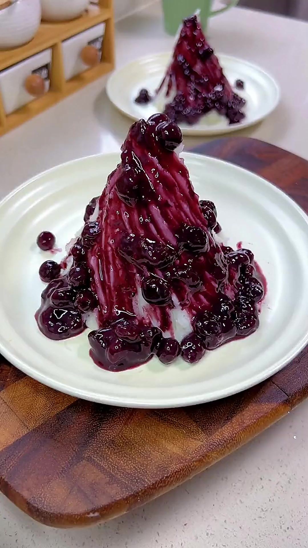 和酒店里一样好吃的蓝莓山药泥，做法简单一看就会孩子们可喜欢吃