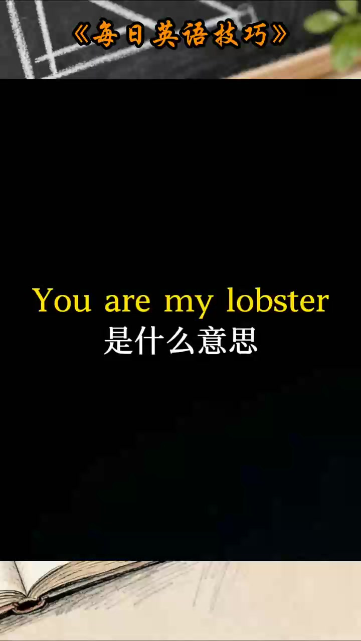 You are my lobster翻译为你是我的龙虾吗
