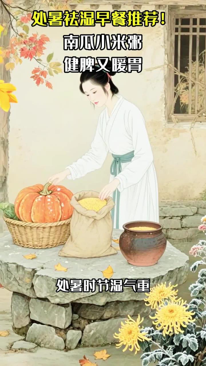处暑祛湿早餐推荐!南瓜小米粥,健脾又暖胃
