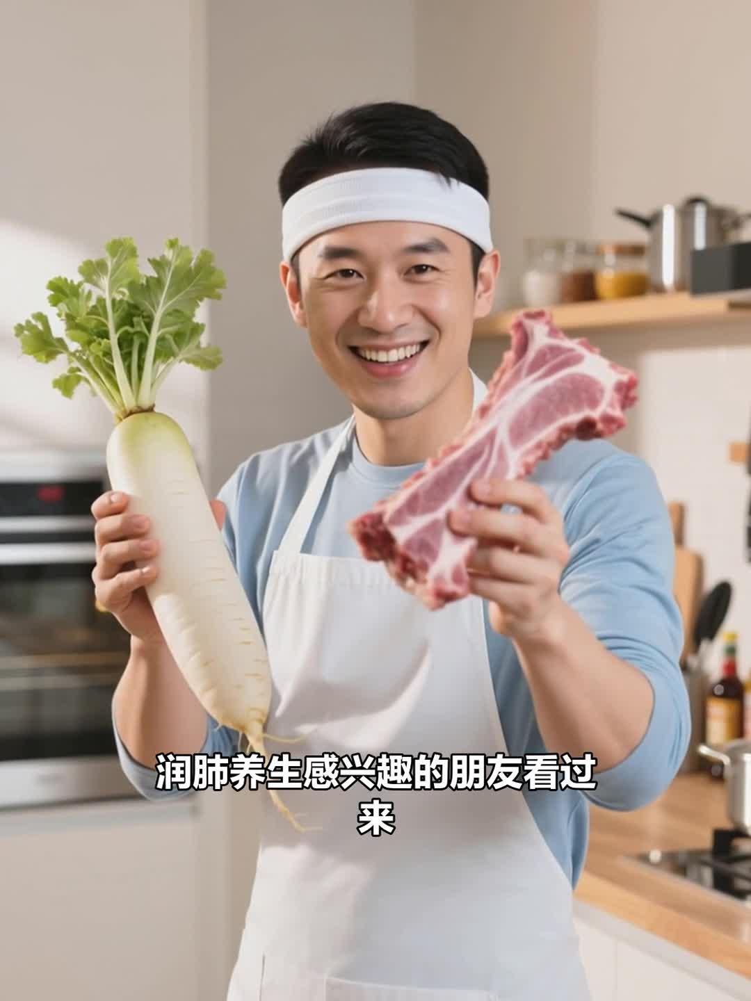 白萝卜润肺,如何煲汤喝,搭配排骨超赞