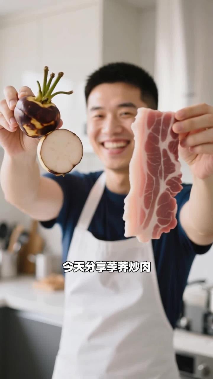 荸荠炒肉,营养均衡,美味又健康