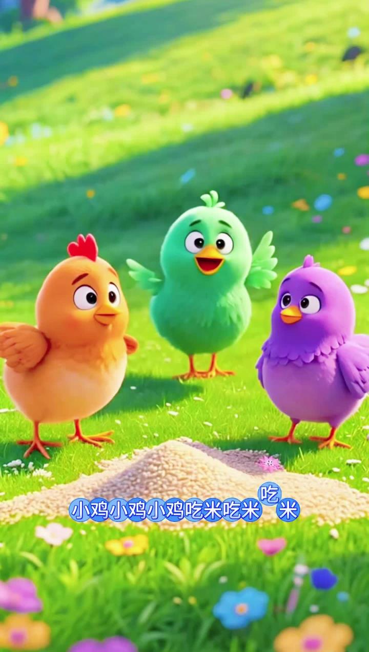 0-6岁儿歌小鸡吃米