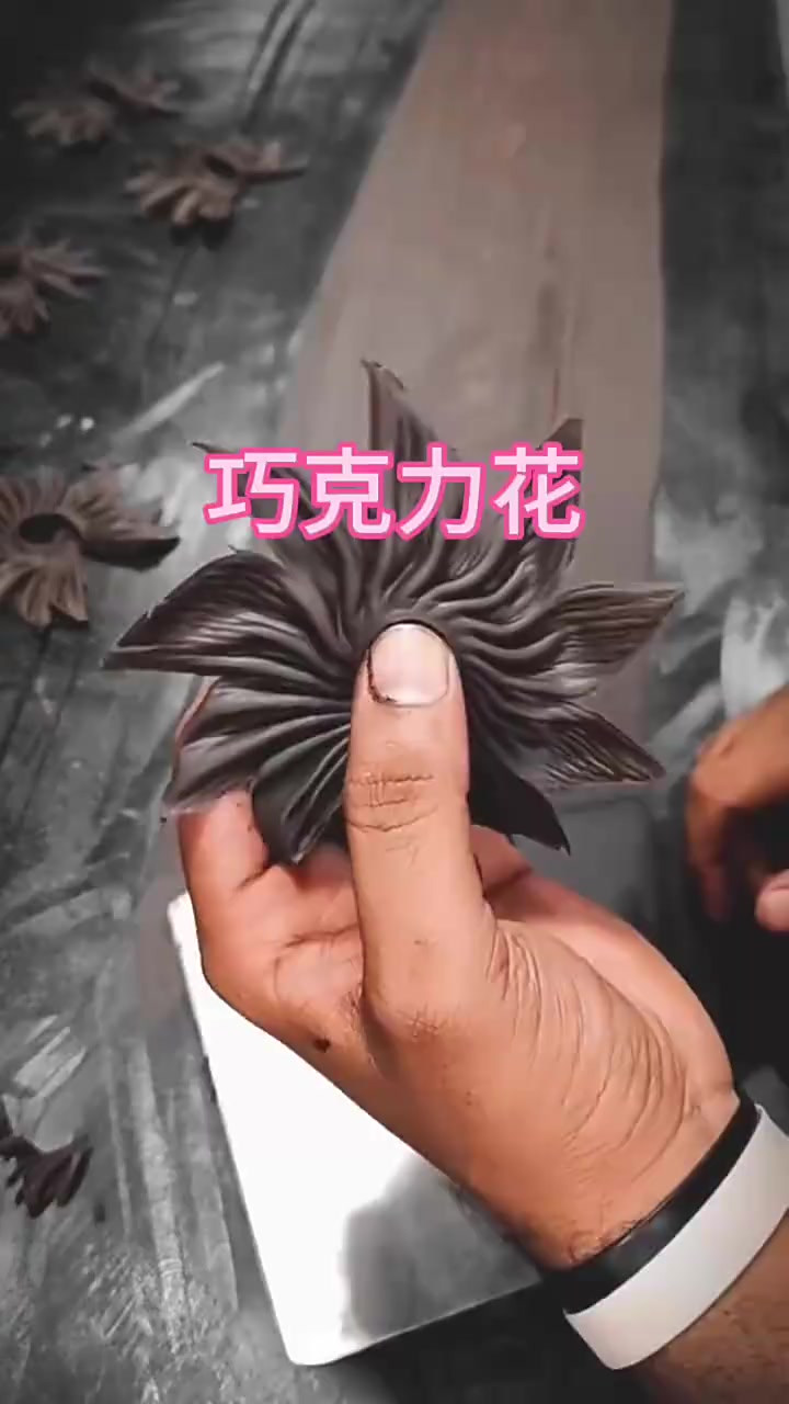 原来巧克力花制作如此简单呀