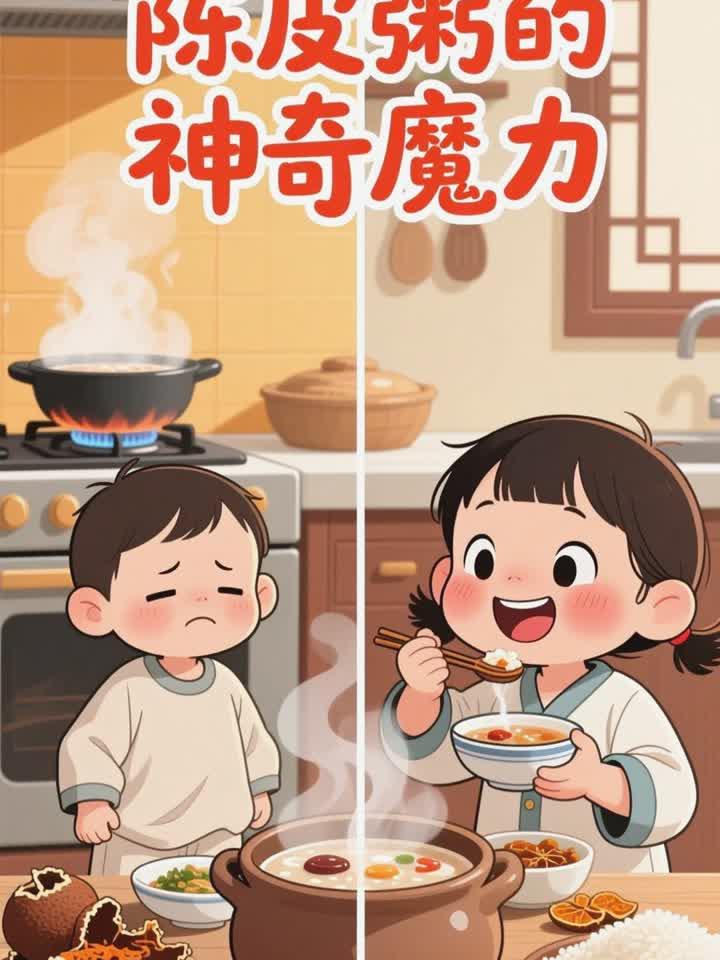 儿童开胃吃陈皮粥，健脾促食欲