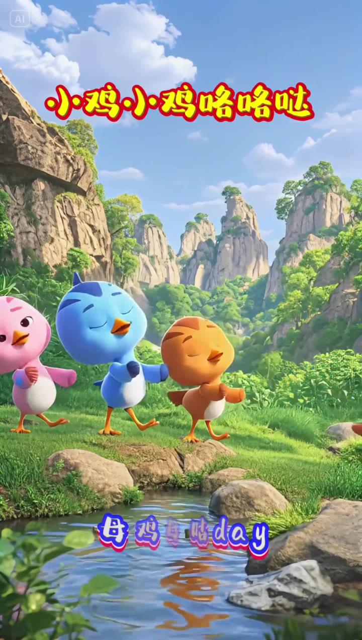 小鸡小鸡咯咯哒儿歌萌鸡小队早教启蒙儿童喜欢的小视频