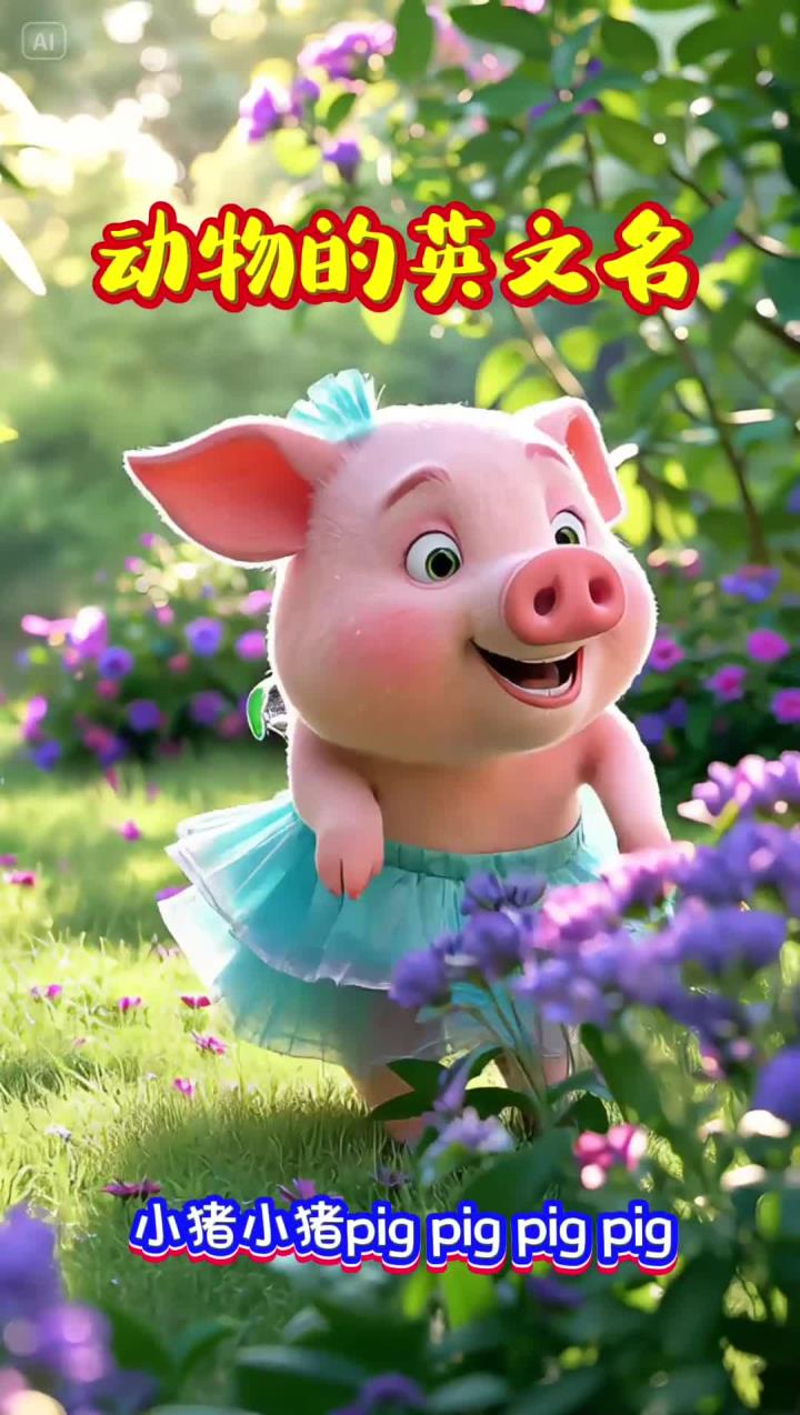 动物的英文名早教启蒙儿童喜欢的小视频儿童动画