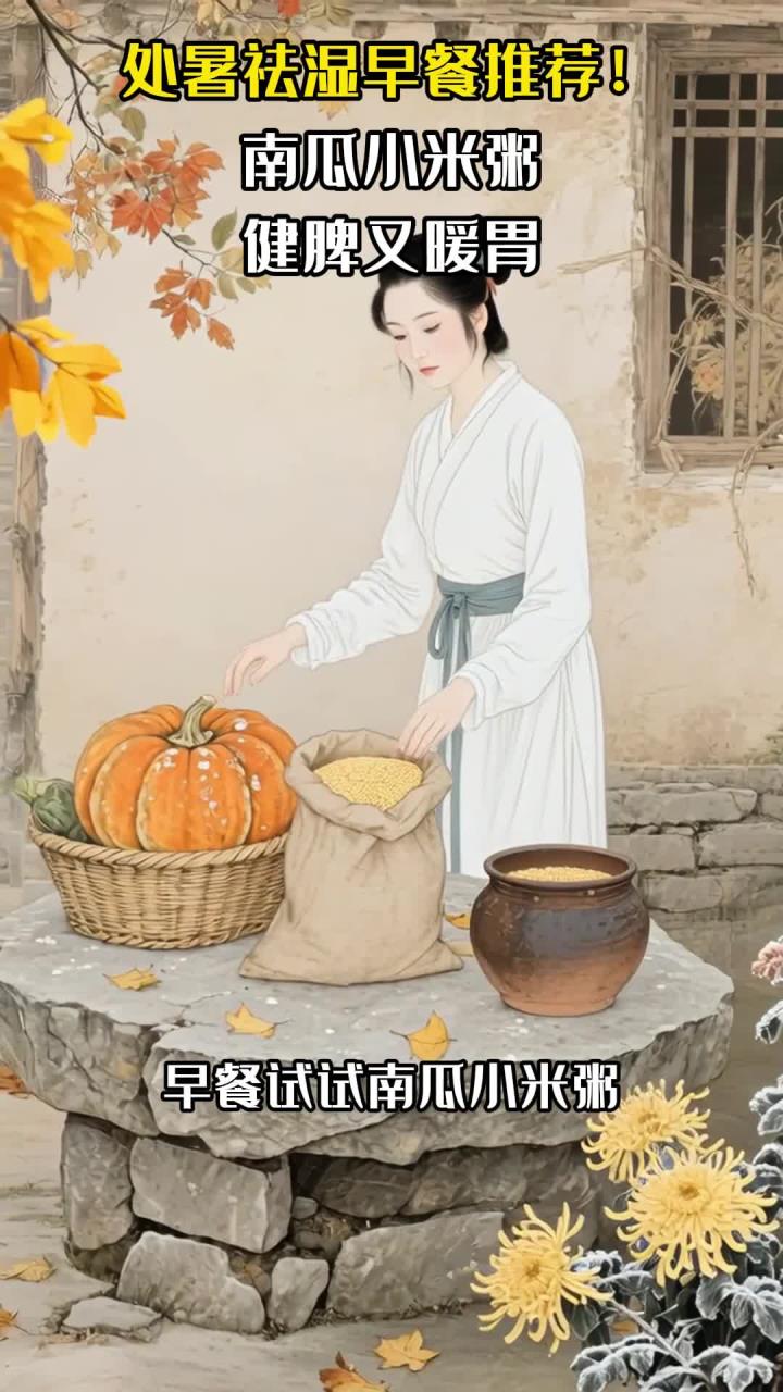 处暑祛湿早餐推荐!南瓜小米粥,健脾又暖胃