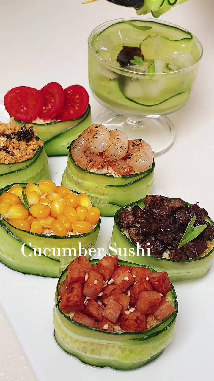 土豆泥鸡蛋金枪鱼黄瓜寿司卷 低卡高蛋白,高颜值春日减脂餐