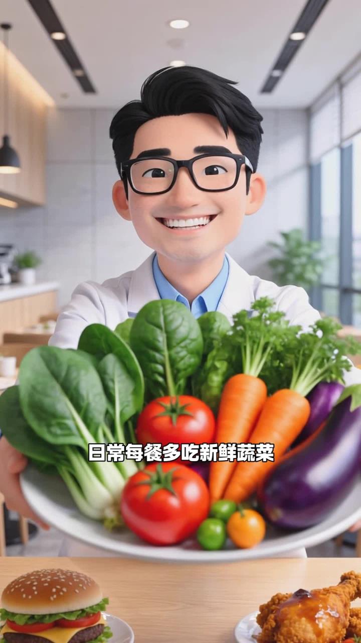 日常多吃新鲜蔬菜每餐有,均衡营养护脾胃