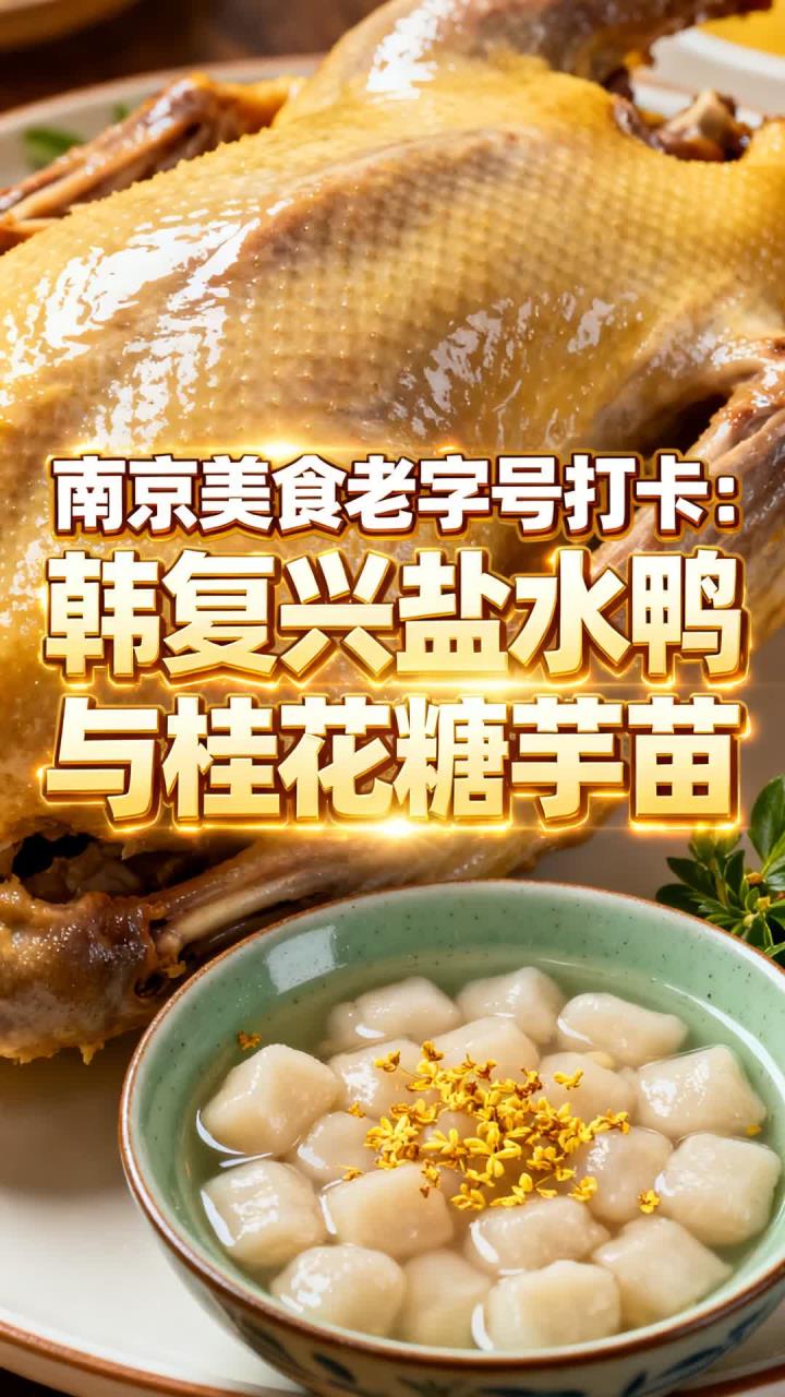 南京美食老字号打卡：韩复兴盐水鸭与桂花糖芋苗