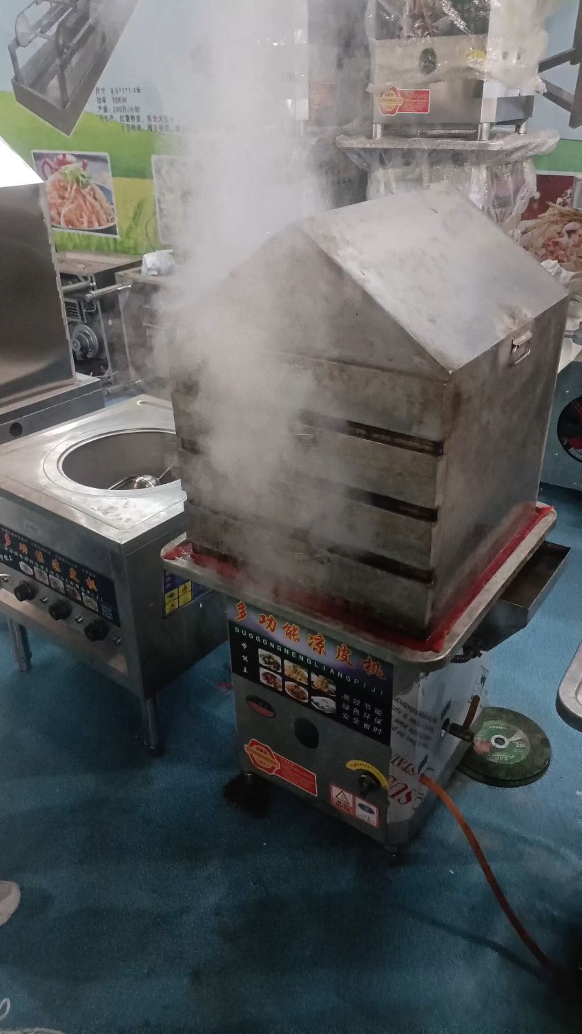 粉皮原来是这么做的#粉皮机#凉皮蒸箱#凉皮机