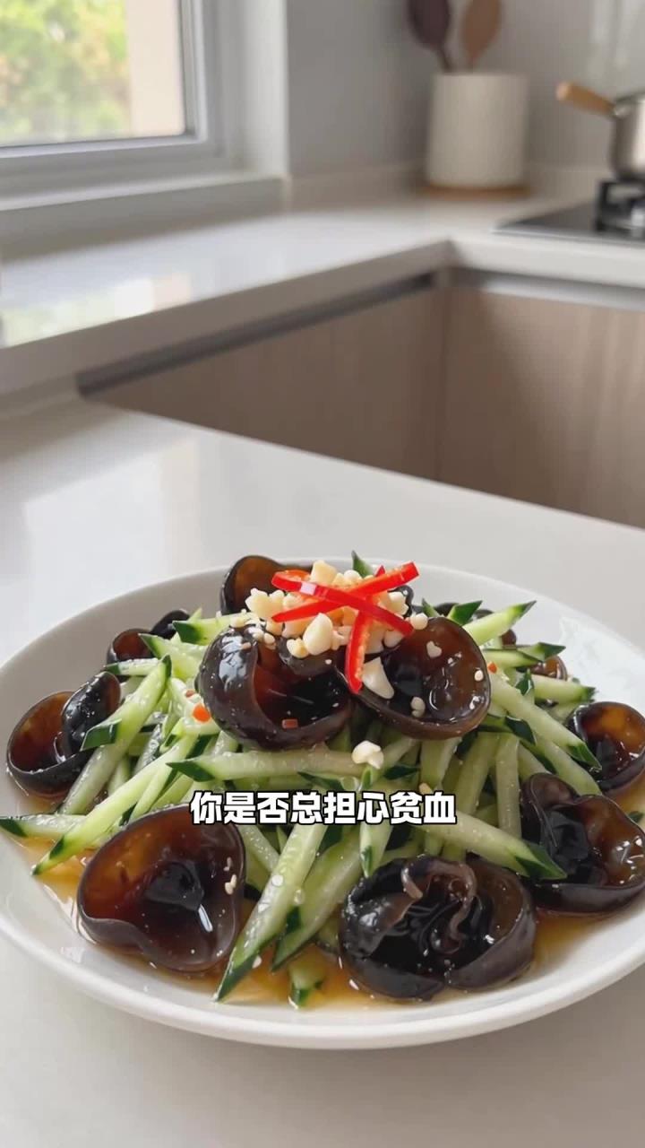 多吃凉拌黑木耳黄瓜,补铁补血,还能减肥瘦身