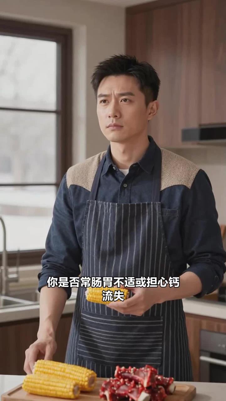 玉米排骨汤，补钙养胃，营养美味