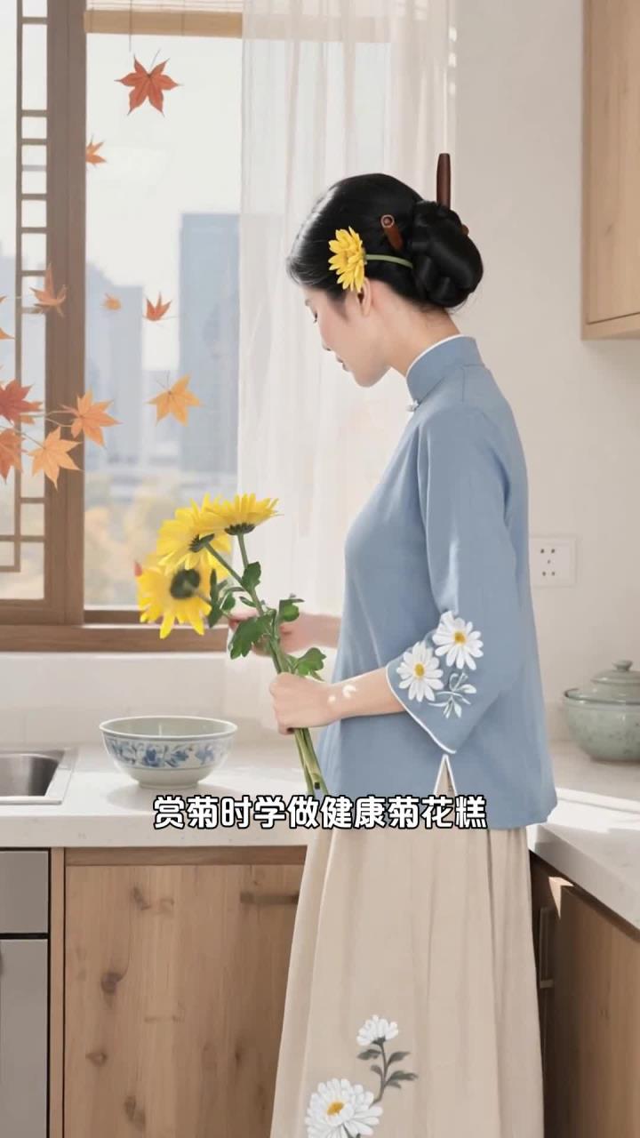 重阳吃菊花糕咋做，加蜂蜜更甜还清肝明目！