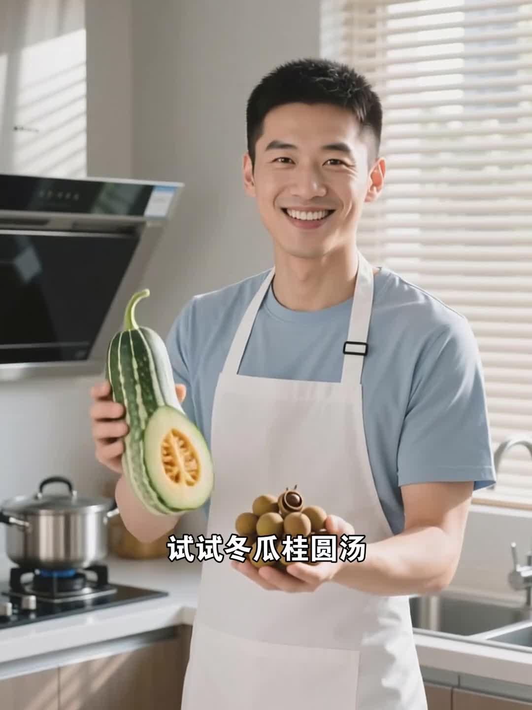 冬瓜 + 桂圆煲汤,清热补气血,夏季疲劳党