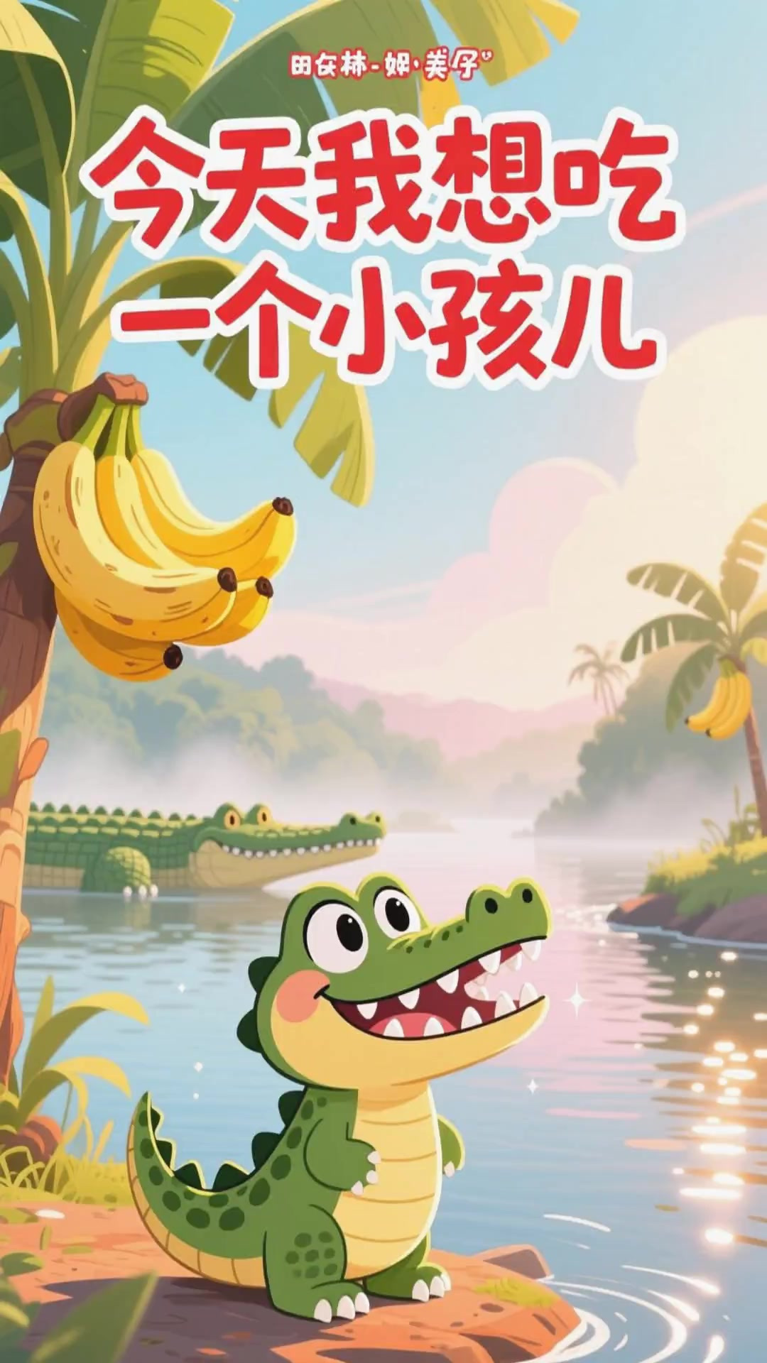 《我想吃一个小孩》小朋友们。你们知道小鳄鱼有没有吃到小孩呢