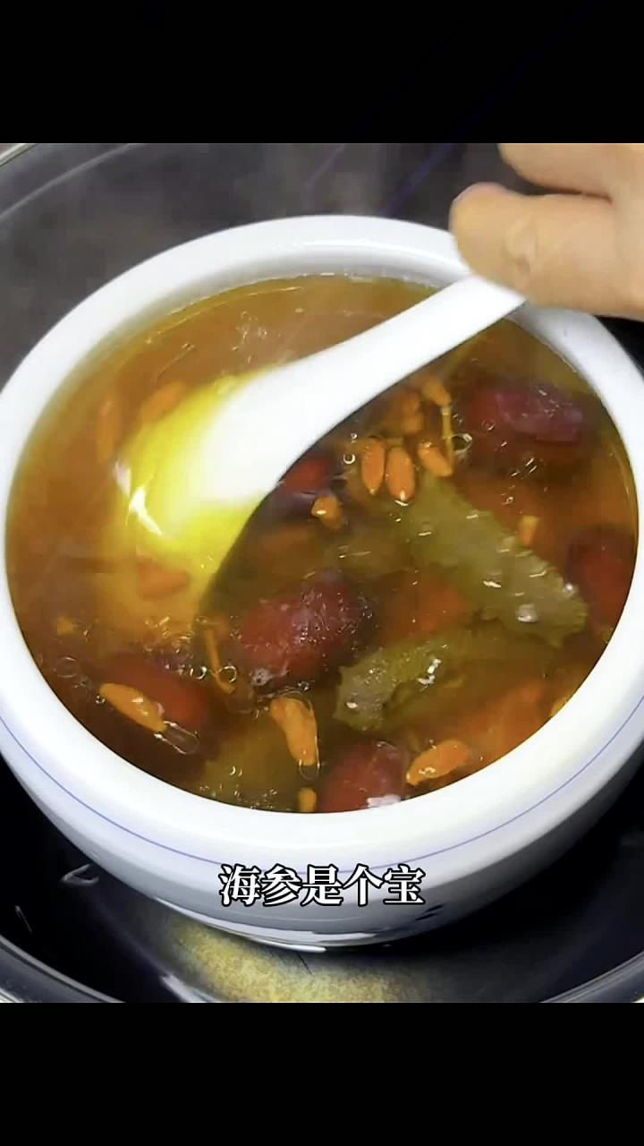 娃学习后总喊饿？这碗海参排骨汤安排上，鲜到连喝2碗！海参排骨汤煲汤广东靓汤营养汤