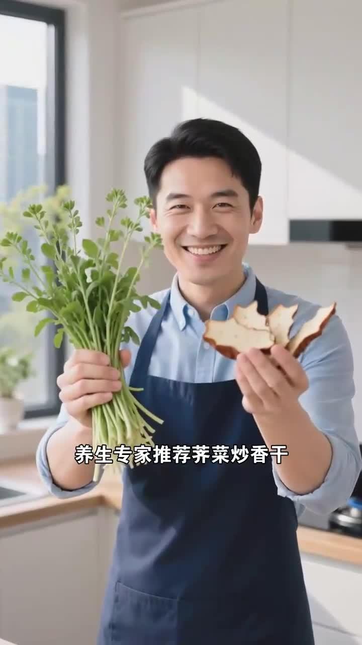 春季养肝,荠菜炒香干,清淡疏肝气