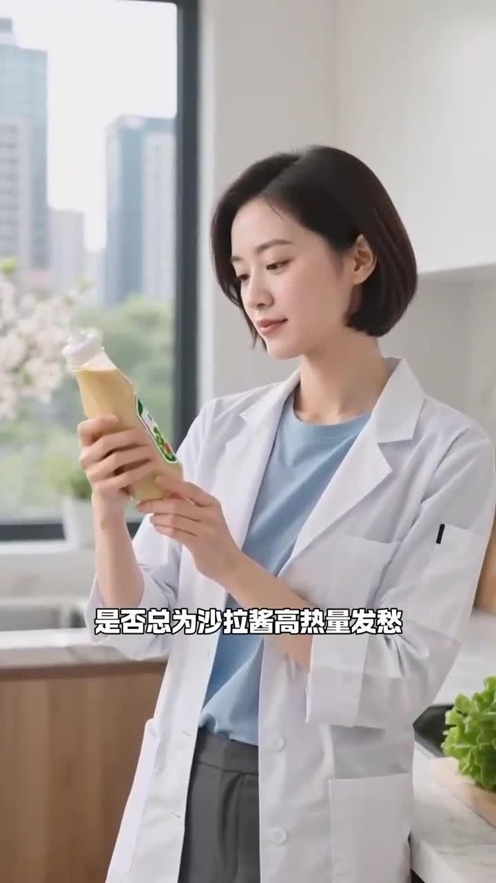 减脂期沙拉酱,油醋汁 + 无糖酸奶酱,低脂健康