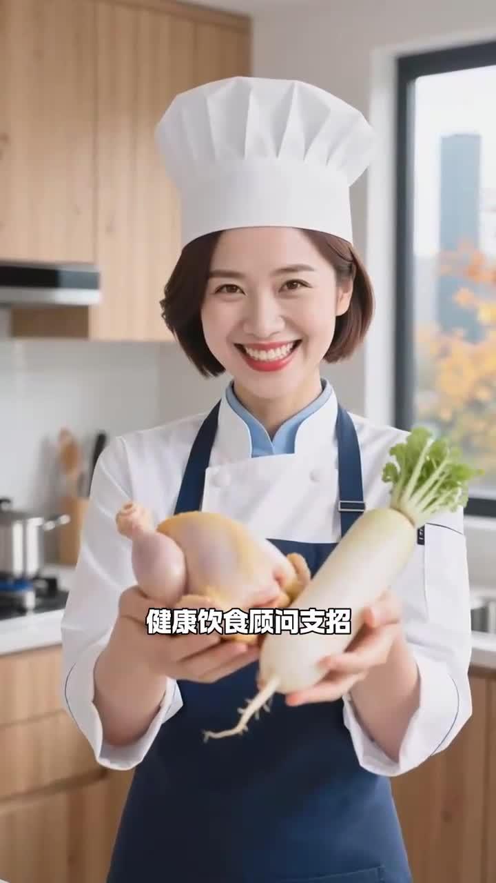 秋冬防感冒，鸡汤炖白萝卜，补充营养