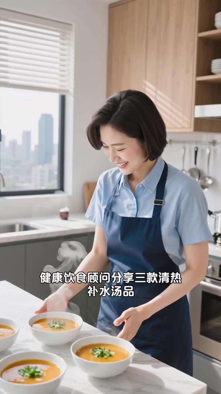 夏季补水,绿豆汤 + 冬瓜汤 + 丝瓜汤,清热